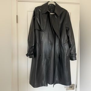 New - Vegan leather trench coat